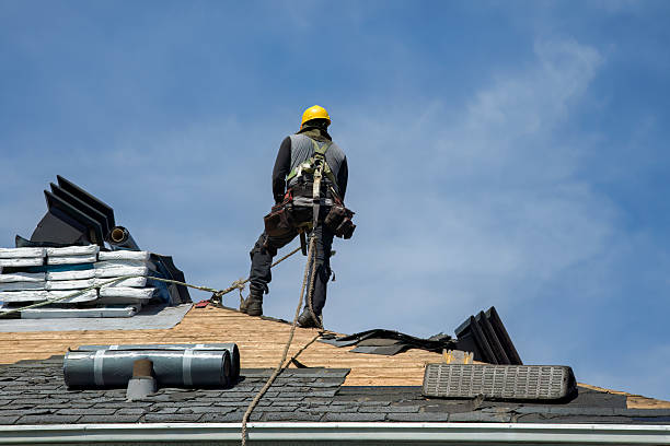 Professional Gutter Installation technician working in Rockaway Beach, MO